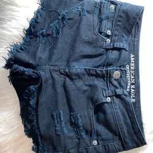 Black high waisted American eagle shorts